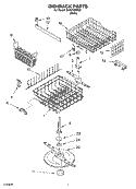 DISHRACK PARTS Diagram and Parts List for SUD5100MQ0  Whirlpool Dishwasher