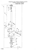 BRAKE AND DRIVE TUBE Diagram and Parts List for LXR9445JT0  Whirlpool Washer