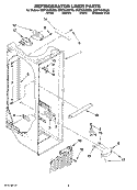 REFRIGERATOR LINER PARTS Diagram and Parts List for ED2FHAXST05  Whirlpool Refrigerator