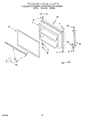 FREEZER DOOR, LIT/OPTIONAL Diagram and Parts List for ET21DMXDW04  Whirlpool Refrigerator