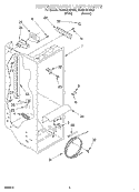 REFRIGERATOR LINER Diagram and Parts List for RS25AQXGW02  Roper Refrigerator
