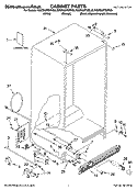 CABINET PARTS Diagram and Parts List for KSCS23FSBL00  KitchenAid Refrigerator