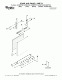 DOOR AND PANEL PARTS Diagram and Parts List for DU1055XTVD3  Whirlpool Dishwasher