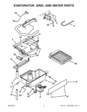 EVAPORATOR, GRID, AND WATER PARTS Diagram and Parts List for KUIO18NNXS2  KitchenAid Ice Maker