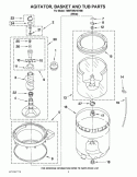 AGITATOR, BASKET AND TUB PARTS Diagram and Parts List for 7MWTW9216YM0  Whirlpool Washer