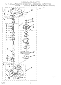 GEARCASE Diagram and Parts List for LLT8244AW0  Whirlpool Washer