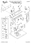 TOP AND CONSOLE, LIT/OPTIONAL Diagram and Parts List for LGT6634DZ1  Whirlpool Dryer