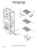 FREEZER LINER PARTS Diagram and Parts List for ED5VHEXVQ04  Whirlpool Refrigerator