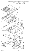COMPARTMENT SEPARATOR Diagram and Parts List for ET25DQRDB01  Whirlpool Refrigerator