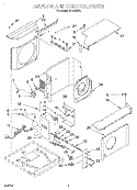 AIR FLOW AND CONTROL Diagram and Parts List for TA18004F0  Whirlpool Air Conditioner