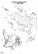 CONTROL PANEL, LIT/OPTIONAL Diagram and Parts List for KUDP230BWH0  KitchenAid Dishwasher
