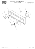 CONTROL PANEL Diagram and Parts List for RUD0800HB0  Roper Dishwasher