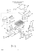 UPPER UNIT Diagram and Parts List for KSSS42MHX00  KitchenAid Refrigerator