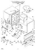 TUB ASSEMBLY Diagram and Parts List for RUD5000HB0  Roper Dishwasher
