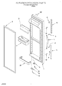 REFRIGERATOR DOOR Diagram and Parts List for 6ED22PKXFW00  Whirlpool Refrigerator