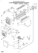 ICEMAKER, LIT/OPTIONAL Diagram and Parts List for 8ED22PWXBG00  Whirlpool Refrigerator