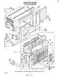 CABINET Diagram and Parts List for AC1504XP0  Whirlpool Air Conditioner