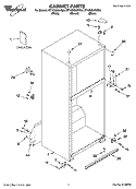 CABINET PARTS Diagram and Parts List for ET1CHMXKQ04  Whirlpool Refrigerator