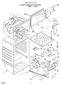 LINER Diagram and Parts List for ET20PMXDN03  Whirlpool Refrigerator