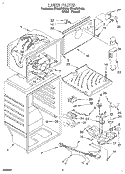 LINER Diagram and Parts List for ET18JKXDW03  Whirlpool Refrigerator