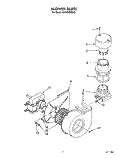 BLOWER Diagram and Parts List for KUDI220WWH3  KitchenAid Dishwasher