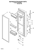 REFRIGERATOR DOOR PARTS Diagram and Parts List for KSRJ25IMST10  KitchenAid Refrigerator