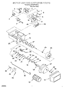 MOTOR AND ICE CONTAINER Diagram and Parts List for KSRS25FGSS11  KitchenAid Refrigerator