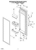 REFRIGERATOR DOOR PARTS Diagram and Parts List for ED0GTKXMQ00  Whirlpool Refrigerator