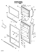 Part Location Diagram of 2266588W Whirlpool Refrigerator Door (Includes Illus. 9,12, 14 & 24)
