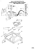 MACHINE BASE Diagram and Parts List for 4LBR7255AN1  Whirlpool Washer