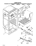 LINER, LIT/OPTIONAL Diagram and Parts List for RT14DMYAW00  Roper Refrigerator