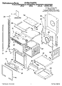 OVEN PARTS Diagram and Parts List for KEMC308KBT02  KitchenAid Microwave Oven Combo
