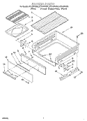 BROILER Diagram and Parts List for SF310BEGW5  Whirlpool Range
