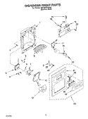 DISPENSER FRONT PARTS Diagram and Parts List for KSCS25FKSS00  KitchenAid Refrigerator
