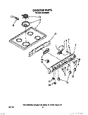 COOKTOP Diagram and Parts List for SEC350XW0  Roper Range