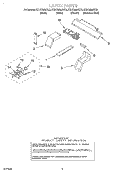 LATCH Diagram and Parts List for KEHC309JBT0  KitchenAid Microwave Oven Combo