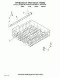 UPPER RACK AND TRACK PARTS Diagram and Parts List for DU1030XTXT5  Whirlpool Dishwasher