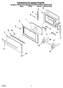 MICROWAVE DOOR PARTS, OPTIONAL PARTS Diagram and Parts List for KEMC308KSS03  KitchenAid Microwave Oven Combo