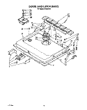 DOOR AND LATCH Diagram and Parts List for KUDI22XX1  KitchenAid Dishwasher