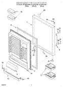 REFRIGERATOR DOOR Diagram and Parts List for GB18DKXJW00  Whirlpool Refrigerator