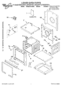 LOWER OVEN PARTS Diagram and Parts List for RBD305PDS14  Whirlpool Wall Oven