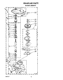 GEARCASE Diagram and Parts List for LA6800XTF1  Whirlpool Washer
