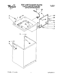 TOP AND CABINET Diagram and Parts List for 8LSR5132BN2  Whirlpool Washer