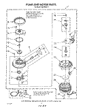 PUMP AND MOTOR Diagram and Parts List for DU8750XT3  Whirlpool Dishwasher