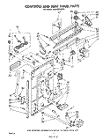 CONTROLS AND REAR PANEL Diagram and Parts List for LA5400XMW1  Whirlpool Washer