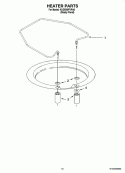 HEATER PARTS Diagram and Parts List for KUDS50FVPA0  KitchenAid Dishwasher