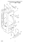 REFRIGERATOR LINER Diagram and Parts List for 7ED27DQXFN00  Whirlpool Refrigerator