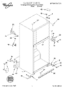 CABINET Diagram and Parts List for ET21GKXGW01  Whirlpool Refrigerator