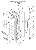 REFRIGERATOR DOOR Diagram and Parts List for 3XARG496WP01  Whirlpool Refrigerator