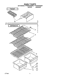 SHELF Diagram and Parts List for TT14CKXAW01  Estate Refrigerator